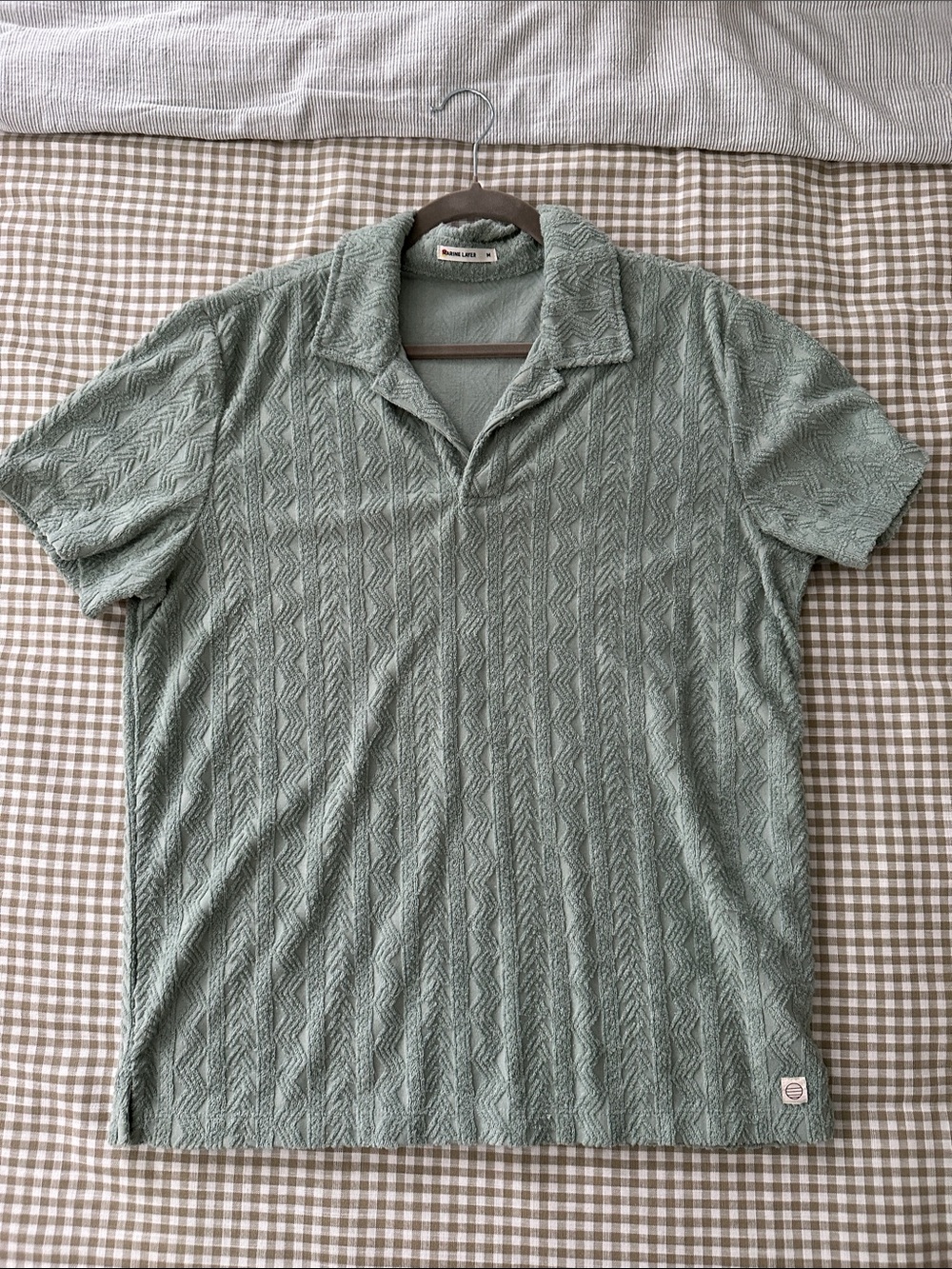 Marine Layer textured terry polo